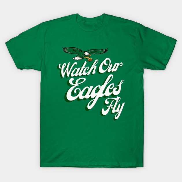 Watch Our Eagles Fly - Majestic Eagle Spirit T-Shirt by Curious Sausage